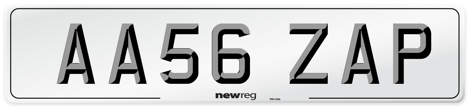 AA56 ZAP Number Plate from New Reg